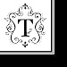 Monogram Elegant Initial Luncheon Napkin - T