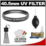 Sunpak 40.5mm UV Ultraviolet Glass Filter with Nikon Cleaning & Accessory Kit for Nikon 1 V1, J1 Interchangeable Lens Digital Camera with 10mm f/2.8, 30-110mm VR & 10-30mm Lens