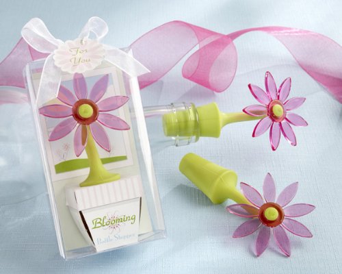 Blooming Flower Bottle Stopper in Whimsical Window Gift Box - Baby Shower Gifts & Wedding Favors Set of 48