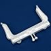 Silver Tone Metal Purse Frame Parts 2 3/4 Inches New
