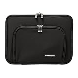 Amazon's Kindle DX CaseCrown Double Memory Foam Pouch Case with Front Pocket - Nylon Black