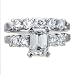 2.15 CT D VS2 EMERALD DIAMOND RING SE RING 18K