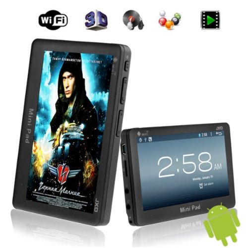 4.3″ 4GB JXD S18 Mini Pad 1.0GHz Android 4.0 Tablet PC 4.3inch DDR3 512MB MID with WiFi G-sensor – Black
