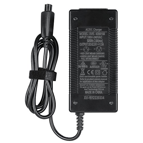 Coolreall Battery Charger Adapter 42V 2.0A UL Certified