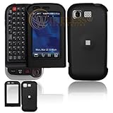 LG Tritan AX840 Cell Phone Black Rubber Feel Protective Case Faceplate Cove ....