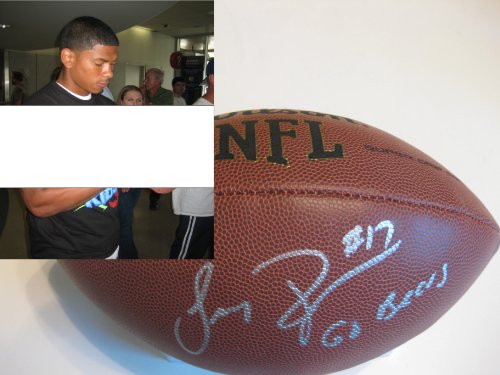 JUAQUIN IGLESIAS CHICAGO BEARS,OKLAHOMA,SOONERS,SIGNED NFL FOOTBALL WITH PROOF + COA
