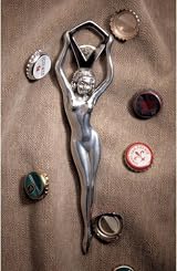 Nude Female Sculpture Pewter Beverage Beer Bottle Opener
