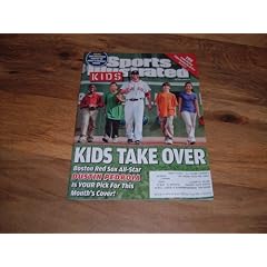 Sports Illustrated For Kids, July 2009 issue-Dustin Pedroia ccver and on poster and as subject of feature article. Backside of poster is of Carl Edwards, Cards still in issue and include:Nastia Liukin, Kurt Warner and LeBron James.