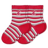 NCAA Washington State Cougars Infant Two Pack Socks Sport Stripe
