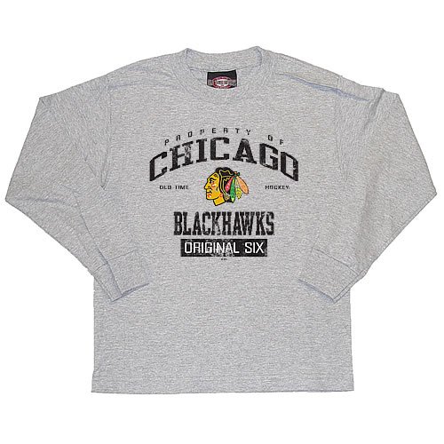 Chicago Blackhawks - Blackhawks OTH Gilbert Gray Youth L/S Tee