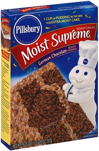 Pillsbury Cake Mix German Chocolate, 18.25-Ounce Boxes (Pack of 6)