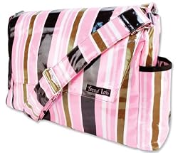 MAYA STRIPE MESSENGER DIAPER BAG - BABY DIAPER BAGS