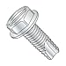 12-24 x 3/4" Type 23 Thread Cutting Screws/Slotted/Hex Washer Head/Steel/Zinc (Carton: 5,000 pcs)