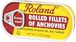 Roland Rolled Anchovies in Olive Oil, 2-Ounce Tins (Pack of 25)