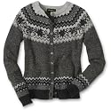 Beaded Fair Isle Yoke Cardigan