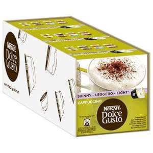 Nescafé Dolce Gusto Cappuccino light, 3er Pack, 3 x 16 Kapseln (24 Portionen)