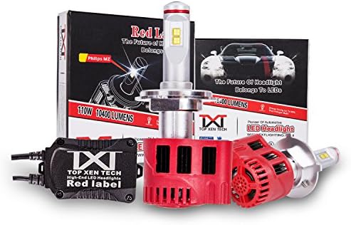 TOP XEN TECH - LED Headlight Conversion Kit HB3 9005 LED Bulb 110w 10,400Lm 6000K Cool White - 2 Year Warranty (HB3(9005))