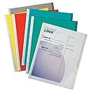 C-Line Report Covers with Binding Bars, Assorted Color Vinyl, White Bars, 8.5 x 11 Inches, 50 per Box (32550)