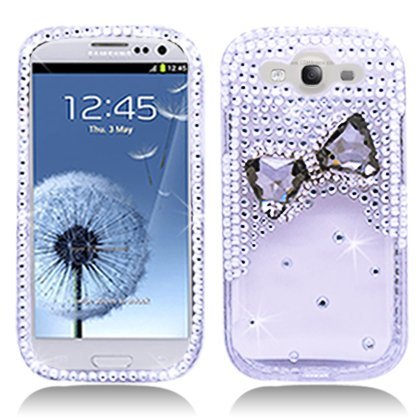 3D Bow Tie Rhinestone/Diamond/Crystal/Bling Hard Plastic Protector Case Cover For Samsung Galaxy S3 I9300-Clear 3D Bow Tie Rhinestone/Diamond/Crystal/Bling Hard Plastic Protector Case Cover For Samsung Galaxy S3 I9300-Clear