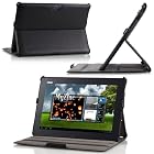 MoKo(TM) Slim-Fit Folio Cover Case (With Built-in Multi-Angle Stand) for Asus Transformer Pad TF300, BLACK