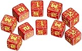 Q-Workshop: Five d6 Dice - Battle Dice - WW II D6 Soviet (USSR) Red & Yellow