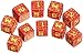 Q-Workshop: Five d6 Dice - Battle Dice - WW II D6 Soviet (USSR) Red & Yellow