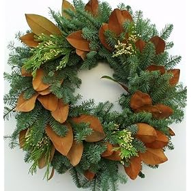 25" Fresh Holiday Spirit Wreath