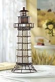 BEADED LIGHTHOUSE LANTERN CANDLE HOLDER LIGHT SCULPTURE