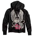 Harley-Davidson® Women's Wild at Heart Ink® Collection Hooded Jacket Top-LIMITED EDITION. Eagle, Heart Tattoo. Embroidery. 96577-10VW