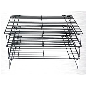 Andrew James Three-Tier Stackable Cooling Rack 39.5cm X 25cm - Can Also Be Used Individually - Great For Space Saving