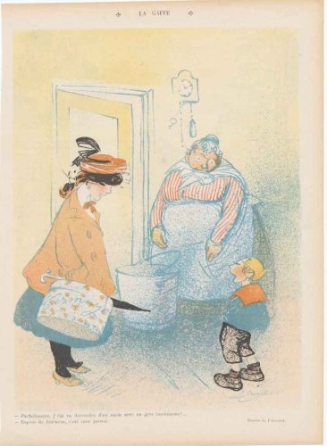 Art Deco Humour La Gaffe 1906 French