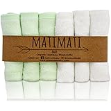 Matimati Bamboo Baby Washcloths (6-pack) - Premium Extra Soft & Absorbent Towels For Baby's Sensitive Skin - Perfect 10"x10" Reusable Wipes - Excellent Baby Shower / Registry Gift
