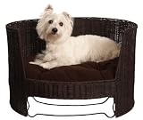 The Refined Canine's Wicker Dog Day Bed, Extra-Small