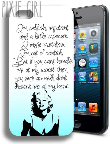NEW Marilyn Monroe Cute Inspirational Quote Iphone 5 Case