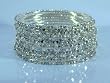 Bellydance Bangle Bracelets Silver-tone crystal-look Set of 12 Large Size/2.10" Diameter