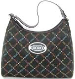 XOXO Love Match Black Satin Hobo Bag