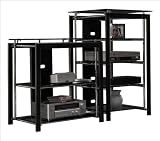 Bush Furniture AD44840-03, VS44837-03 Midnight Mist 37 Flat Panel TV and Audio Stand