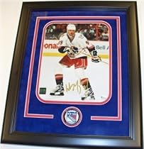 Wayne Gretzky Autographed New York Rangers 8x10 Action Photo ~ White Jersey ~ Custom Framed