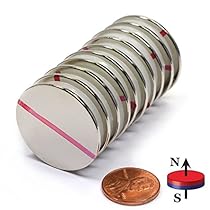 CMS Magnetics Grade N45 Powerful Disc Neodymium Magnets, 1.26