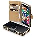 Nokia Lumia 830 Case, Terrapin [Black] Premium PU Leather Lumia 830 Wallet Case with Card Slots and Cash Compartment Case for Nokia Lumia 830 - Black with Tan Interior