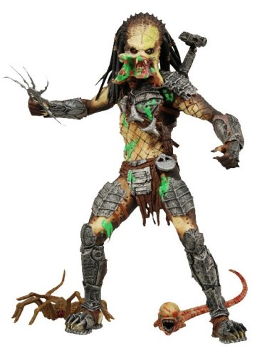51fk%2BfJg0nL Alien VS. Predator: Requiem NECA Action Figure Series 4 Battle Damaged Unmasked Predator