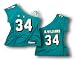 Miami Dolphins Ricky Williams All Sewn Womens NFL One Shoulder Jersey, Aqua