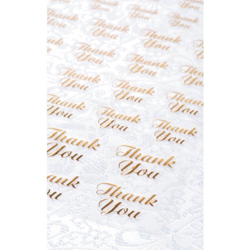 Clear Stickers 47/Pkg-Gold Thank You