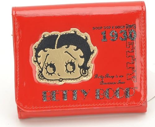 Beauty Queen Classic Betty Boop Eye Catching Red Wallet and One HSM Coin Wallet Set