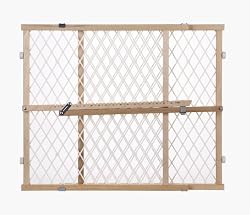 North States Pressure Mount Diamond Mesh Wood Gate