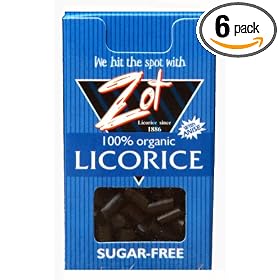 ZOT 100% Organic Licorice with Anise, 0.4-Ounce Flip Top Boxes (Pack of 6)