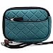 Green Quilted Neoprene Sleeve Carrying Case with Front Zipper Pocket for Canon PowerShot ELPH 330 HS Digital Point & Shoot Camera + EnvyDeal Velcro Cable Tie