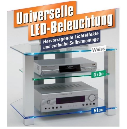 LED Glaskantenbeleuchtung Spot 4er Set