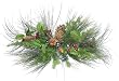 Set Of 2 Berry & Christmas Pine Candle Holder Centerpieces