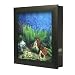 Aquavista 500 Wall Mounted Aquarium with Tropical Water Background, Black Frame